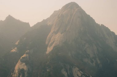 peak of stone in Bukhansan national park, Seoul - sep, 2 2024. High quality photo clipart