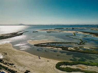 Murcia İspanya - La Manga del Mar Menor Sahili. Yüksek kalite fotoğraf