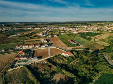 Küçük köy sao bernardino portugal 'ın hava manzarası. Yüksek kalite fotoğraf