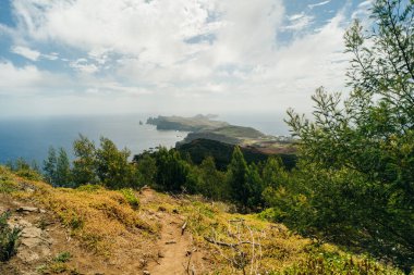 Madeira Adası 'nın en iyi manzaralarından biri. Cape Ponta de Sao Lourenco, Madeira Adası, Portekiz. Yüksek kalite fotoğraf