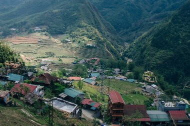 iew of Tam Son Valley at Heavens Gate, Ha Giang Province, Vietnam. High quality photo clipart