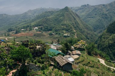 iew of Tam Son Valley at Heavens Gate, Ha Giang Province, Vietnam. High quality photo clipart