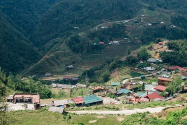 Cennet Kapısı 'ndaki Tam Son Vadisi, Ha Giang Vilayeti, Vietnam. Yüksek kalite fotoğraf