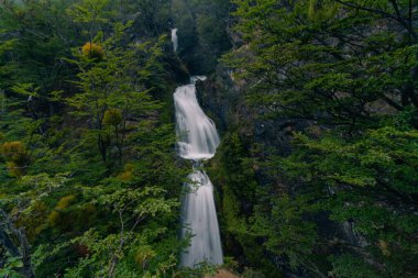 Cascada Velo de Novia Bridal Veil Waterfall in Ushuaia, Patagonia Argentina. High quality photo clipart