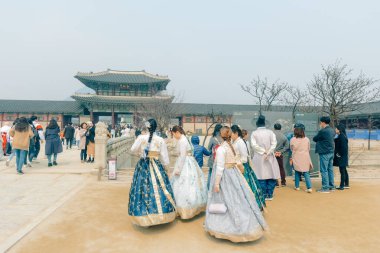 Güney Kore, Seul 'deki Gyeongbokgung Sarayı - Eylül, 2 2024. Yüksek kalite fotoğraf