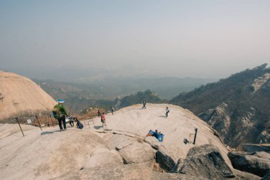 peak of stone in Bukhansan national park, Seoul - sep, 2 2024. High quality photo clipart