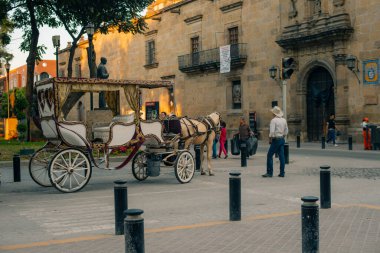 GuadALAJARA, JALISCO, MEXICO - Kasım 2, 2024 cadde şehir merkezinde. Yüksek kalite fotoğraf