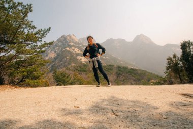 Seul, Bukhansan Ulusal Parkı 'nda taşın zirvesi, sep, 22024. Yüksek kalite fotoğraf