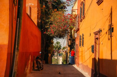 Meksika 'da San Miguel Allende, Meksika' da 2 sep 2024 adında güzel bir kadın. Yüksek kalite fotoğraf