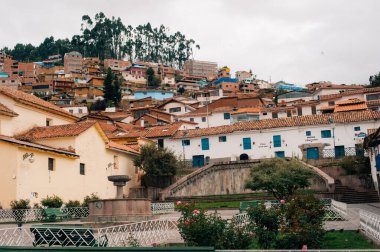 Cusco 'nun merkezi, Peru - Eylül 2, 2024. Yüksek kalite fotoğraf