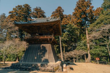 Hyogo, Japonya - 23 Mayıs 2025 Himeji, Hyogo, Japonya 'daki Engyoji tapınağı. Yüksek kalite fotoğraf