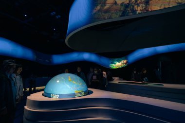 Osaka-Kansai, Japonya - 2 Mayıs 2025 Osaka fuarındaki pavyonun görüntüsü. Yüksek kalite fotoğraf