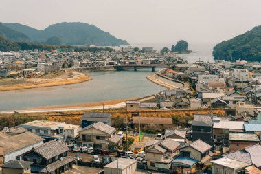 Minami, Kaifu Bölgesi, Tokushima, Japonya 'nın hava manzarası. Yüksek kalite fotoğraf