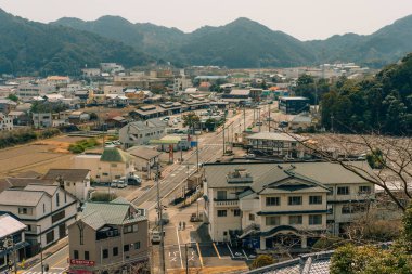 Minami, Kaifu Bölgesi, Tokushima, Japonya 'nın hava manzarası. Yüksek kalite fotoğraf