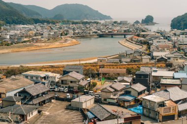 Minami, Kaifu Bölgesi, Tokushima, Japonya 'nın hava manzarası. Yüksek kalite fotoğraf