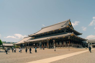  Kyoto Japonya - 2 Mayıs 2025 Higashi Honganji Goeido tapınağı, Jodo-shin Budizmi 'nin Otani grubunun baş tapınağı. Yüksek kalite fotoğraf