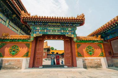 Pekin, Çin Yasak Şehir Kuzey Kapısı 'nda. Yüksek kalite fotoğraf