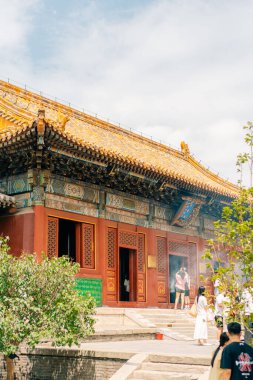 Pekin, Çin - 5 Mayıs 2025 Yonghe Gong Budist Lama Tapınağı Pekin, Çin. Yüksek kalite fotoğraf