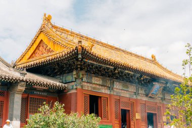 Pekin, Çin - 5 Mayıs 2025 Yonghe Gong Budist Lama Tapınağı Pekin, Çin. Yüksek kalite fotoğraf
