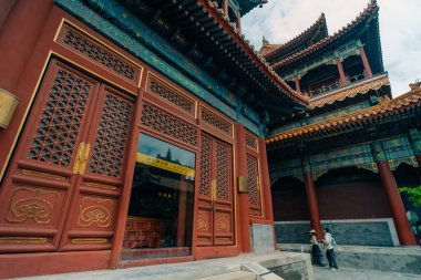 Pekin, Çin - 5 Mayıs 2025 Yonghe Gong Budist Lama Tapınağı Pekin, Çin. Yüksek kalite fotoğraf