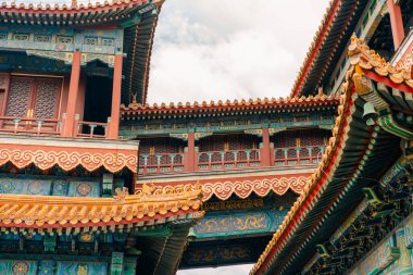 Pekin, Çin - 5 Mayıs 2025 Yonghe Gong Budist Lama Tapınağı Pekin, Çin. Yüksek kalite fotoğraf