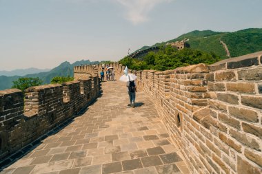  Pekin, Çin - 3 Mayıs 2025 Mutianyu 'daki Büyük Duvar. Yüksek kalite fotoğraf