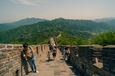  Pekin, Çin - 3 Mayıs 2025 Mutianyu 'daki Büyük Duvar. Yüksek kalite fotoğraf
