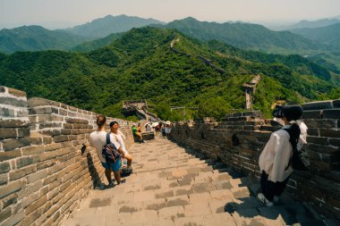  Pekin, Çin - 3 Mayıs 2025 Mutianyu 'daki Büyük Duvar. Yüksek kalite fotoğraf