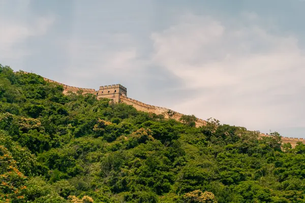 Çin 'in Pekin yakınlarındaki Mutianyu' daki Çin Seddi. Yüksek kalite fotoğraf