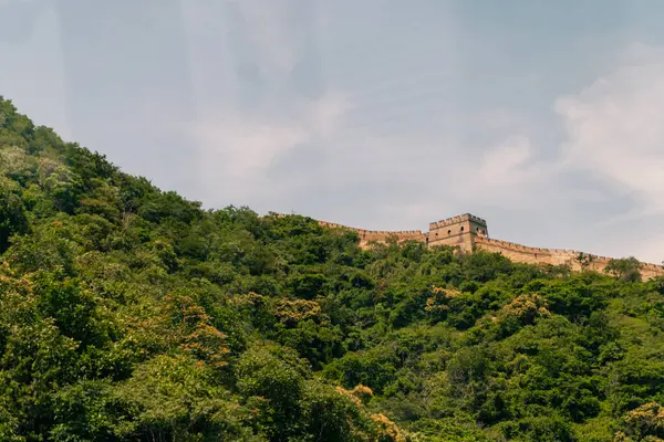 Çin 'in Pekin yakınlarındaki Mutianyu' daki Çin Seddi. Yüksek kalite fotoğraf