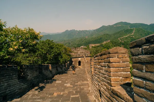 Çin 'in Pekin yakınlarındaki Mutianyu' daki Çin Seddi. Yüksek kalite fotoğraf