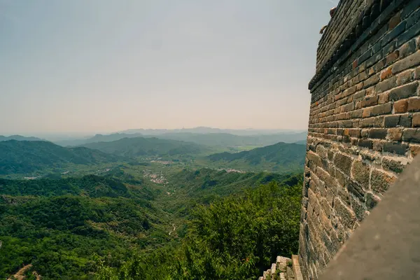 Çin 'in Pekin yakınlarındaki Mutianyu' daki Çin Seddi. Yüksek kalite fotoğraf