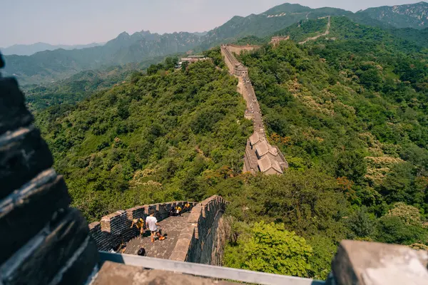  Pekin, Çin - 3 Mayıs 2025 Mutianyu 'daki Büyük Duvar. Yüksek kalite fotoğraf