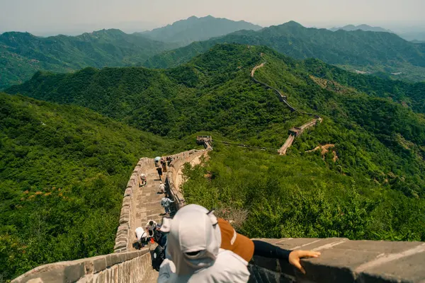  Pekin, Çin - 3 Mayıs 2025 Mutianyu 'daki Büyük Duvar. Yüksek kalite fotoğraf