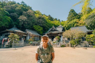 Shikoku, JAPAN - 2 Mayıs 2025 Okubo Tapınağı No: 88, Kagawa Bölgesi, Japonya. Yüksek kalite fotoğraf