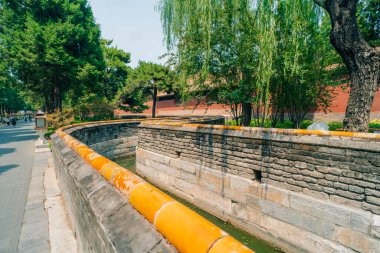 Çin 'in merkezindeki Pekin' deki Yasak Şehir Müzesi 'nin içindeki saraylar ve pagodalar. Yüksek kalite fotoğraf