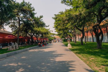 Pekin, Çin. - 2 Mayıs 2025 Saray, Yasak Şehir Müzesi sınırları içinde pagoda. Yüksek kalite fotoğraf