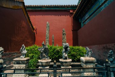 Pekin, Çin. - 2 Mayıs 2025 Saray, Yasak Şehir Müzesi sınırları içinde pagoda. Yüksek kalite fotoğraf