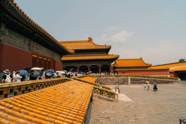 Pekin, Çin. - 2 Mayıs 2025 Saray, Yasak Şehir Müzesi sınırları içinde pagoda. Yüksek kalite fotoğraf