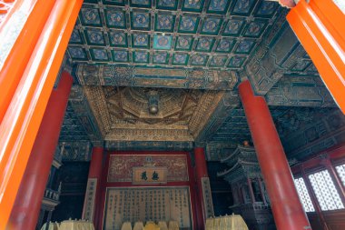 Pekin, Çin. - 2 Mayıs 2025 Saray, Yasak Şehir Müzesi sınırları içinde pagoda. Yüksek kalite fotoğraf