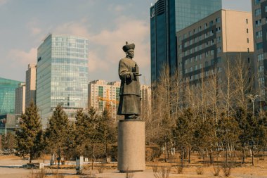  ULAANBAATAR. Moğollar. 18 Mayıs 20125 heykeltraş devesi. Yüksek kalite fotoğraf