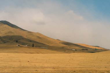 Orkhon Vadisi, Moğolistan 'daki bozkırlar ve dağlar. Yüksek kalite fotoğraf