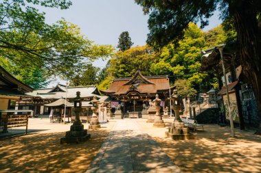 Shikoku, Japonya - 2 Mayıs 2025 Yakuri Tapınağı No. Japonya 'nın Kagawa bölgesindeki Shikoku Haccında 85 kişi. Yüksek kalite fotoğraf