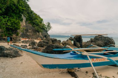 Boracay Adası, Filipinler - 2 Mayıs 2025 Lambros Point, Diniwid Sahili. Yüksek kalite fotoğraf