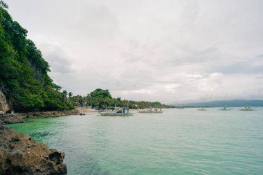 Boracay Adası, Filipinler - 2 Mayıs 2025 Lambros Point, Diniwid Sahili. Yüksek kalite fotoğraf