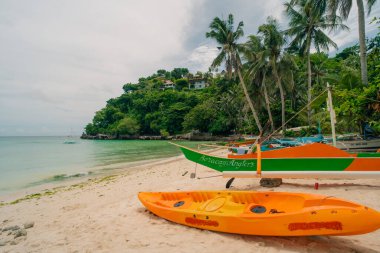 Boracay Adası, Filipinler - 2 Mayıs 2025 Lambros Point, Diniwid Sahili. Yüksek kalite fotoğraf