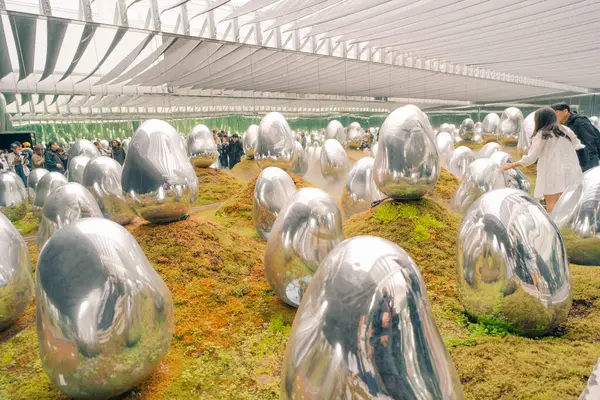 Tokyo, Japonya - 3 Ağustos 2025 Tokyo 'daki Laboratuar Gezegenleri Sanat Müzesi. Yüksek kalite fotoğraf