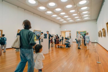 Tokyo, Japonya - 2 Ağustos 2025 Ulusal Batı Sanatları Müzesi. Yüksek kalite fotoğraf