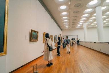 Tokyo, Japonya - 2 Ağustos 2025 Ulusal Batı Sanatları Müzesi. Yüksek kalite fotoğraf