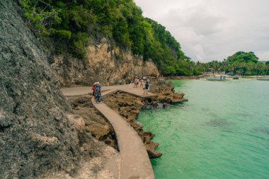 Boracay Adası, Filipinler - 2 Mayıs 2025 Lambros Point, Diniwid Sahili. Yüksek kalite fotoğraf